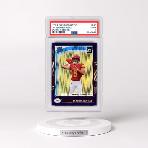 2024 Panini Donruss Optic #248 Jayden Daniels - Purple Shock (PSA 9 MINT)