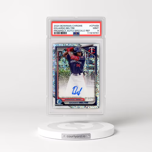 2024 Bowman Chrome Prospect Autographs #CPAEB Eduardo Beltre - Speckle Refractor (PSA 9 MINT)