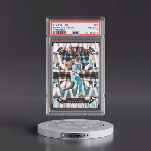 2023 Panini Select #80 Brandon Miller - Tectonic (PSA 10 GEM MINT)
