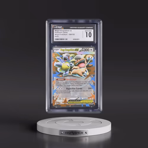 2025 Pokémon Meg EN-Mega Evolution #104 Mega Kangaskhan EX - Holo (CGC 10 GEM MINT)