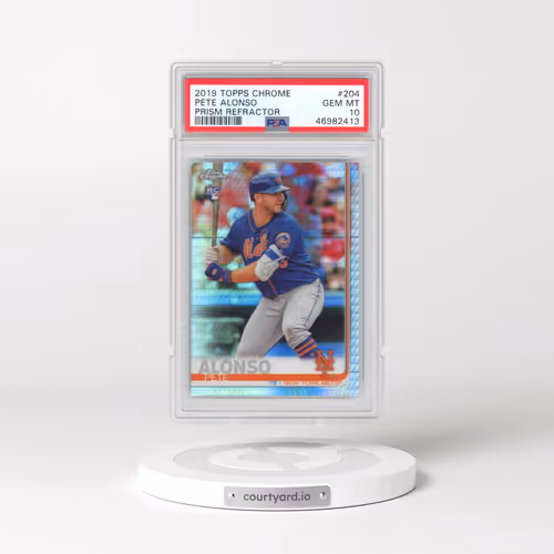 2019 Topps Chrome #204 Pete Alonso - Prism Refractor (PSA 10 GEM MINT)