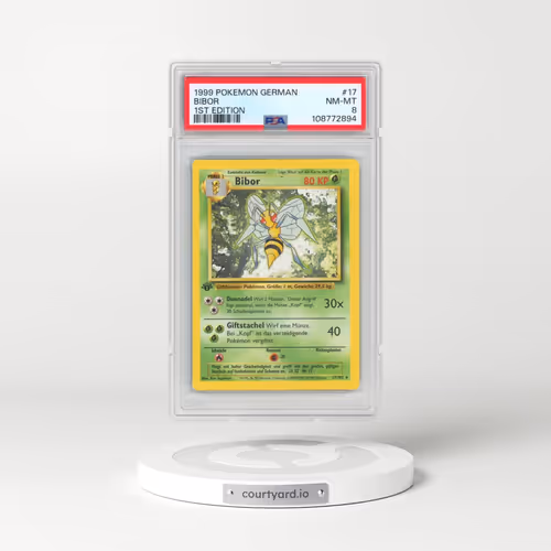 1999 Pokémon #17 Bibor - 1st Edition (PSA 8 NM-MT)