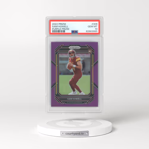 2022 Panini Prizm #306 Sam Howell - Purple Prizm (PSA 10 GEM MINT)
