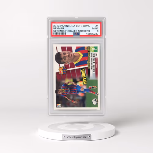 2013 Panini Colecciones Este Liga Bbva Stickers Ultimos Fichajes #1 Neymar (PSA 9 MINT)