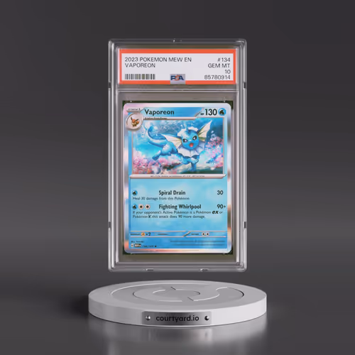 2023 Pokémon Mew EN-151 #134 Vaporeon (PSA 10 GEM MINT)