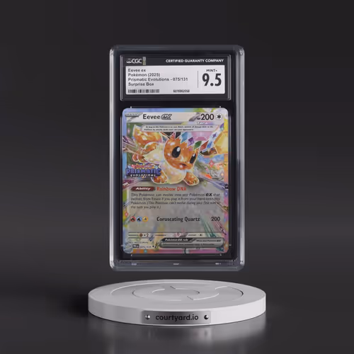 2025 Pokémon Pre EN-Prismatic Evolutions #075 Eevee EX - Holo Surprise Box Exclusive (CGC 9.5 MINT+)