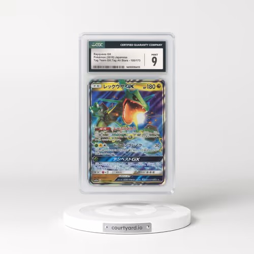 2019 Japanese Tag Team GX All Stars #100 Rayquaza GX - Full Art Holo (CGC 9 MINT)
