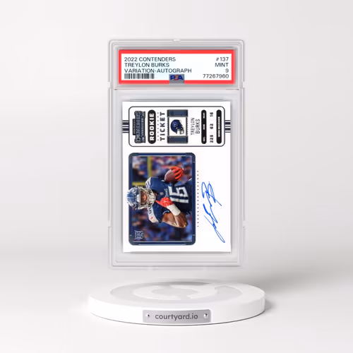 2022 Panini Contenders #137 Treylon Burks - Variation-Autograph (PSA 9 MINT)