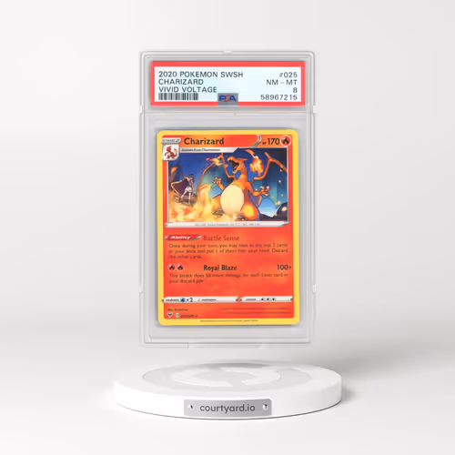 2020 Pokémon Sword & Shield Vivid Voltage #025 Charizard (PSA 8 NM-MT)