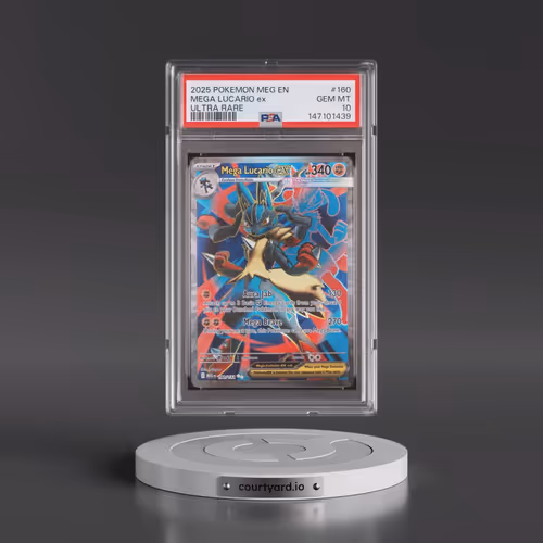 2025 Pokémon Meg EN-Mega Evolution #160 Mega Lucario EX - Holo Ultra Rare (PSA 10 GEM MINT)