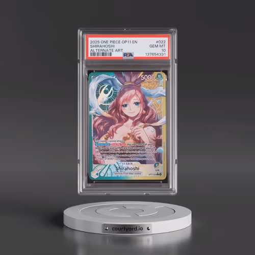 2025 One Piece OP11-A Fist of Divine Speed #022 Shirahoshi - Alternate Art (PSA 10 GEM MINT)