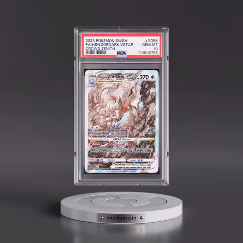 2023 Pokémon Sword and Shield Crown Zenith #GG56 Hisuian Zoroark Vstar - Full Art (PSA 10 GEM MINT)