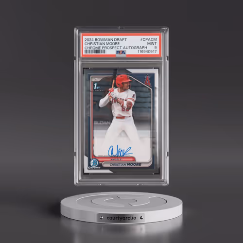 2024 Bowman Draft Chrome Prospect Autographs #CPACM Christian Moore (PSA 9 MINT)