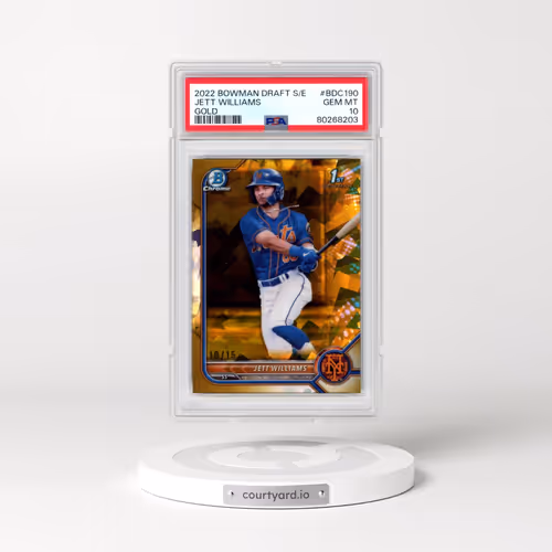 2022 Bowman Draft Chrome Sapphire Edition #BDC190 Jett Williams - Gold (PSA 10 GEM MINT)