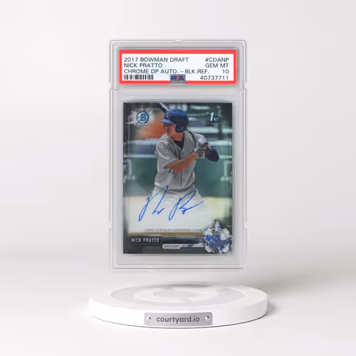2017 Bowman Draft Chrome Draft Picks Autographs #CDANP Nick Pratto - Black Refractor (PSA 10 GEM MIN