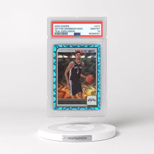 2023 Panini NBA Hoops #277 Victor Wembanyama - Teal Explosion (PSA 10 GEM MINT)
