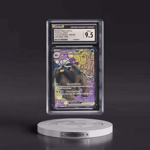 2025 Destined Rivals - DRI EN #218/182 Arven's Mabosstiff ex - Ultra Rare Holo (CGC 9.5 MINT+)