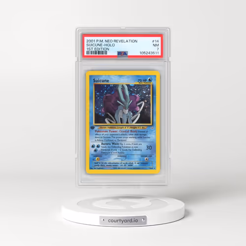 2001 Pokémon Neo Revelation #14 Suicune - 1st Edition Holo (PSA 7 NM)