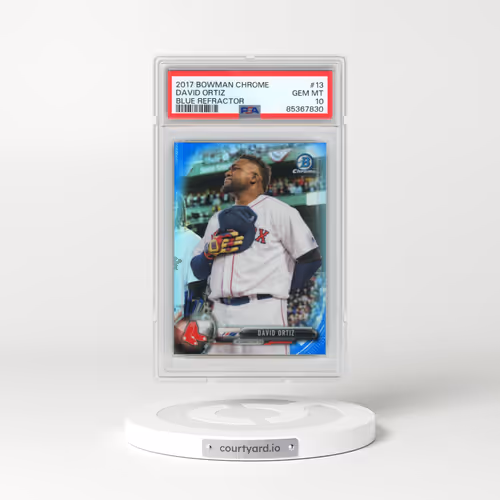 2017 Bowman Chrome #13 David Ortiz - Blue Refractor (PSA 10 GEM MINT)