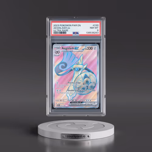 2023 Pokémon Par EN-Paradox Rift #230 Aegislash EX - Holo Ultra Rare (PSA 8 NM-MT)