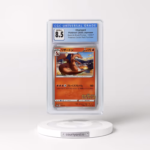 2019 Sword & Shield Promos #143/S-P Charizard - Pokémon Center Pack Purchase (CGC 8.5 NM-MT+)