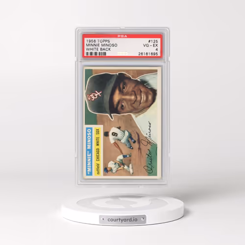 1956 Topps #125 Minnie Minoso - White Back (PSA 4 VG-EX)