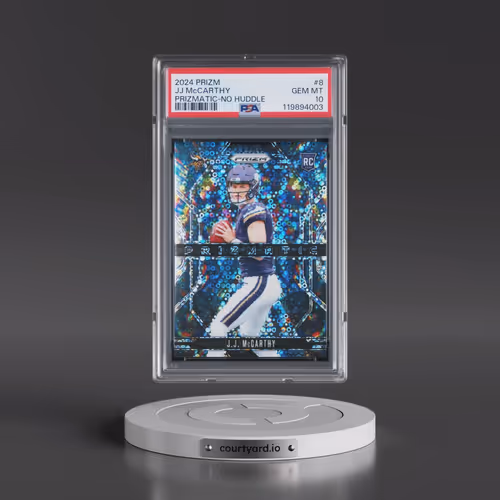 2024 Panini Prizm Prizmatic #8 JJ McCarthy - No Huddle (PSA 10 GEM MINT)