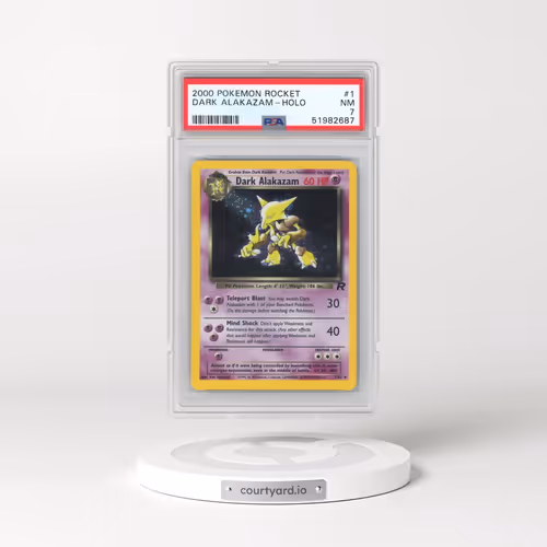 2000 Pokémon Rocket #1 Dark Alakazam - Holo (PSA 7 NM)