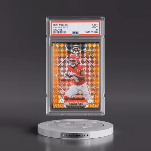 2023 Panini Mosaic #357 Rashee Rice - Orange (PSA 9 MINT)