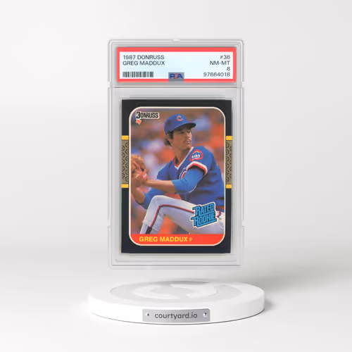 1987 Donruss #36 Greg Maddux (PSA 8 NM-MT)