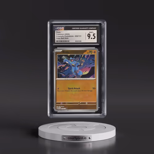 2025 Pokémon Pre EN-Prismatic Evolutions #050 Riolu - Reverse Holo Poke Ball (CGC 9.5 MINT+)