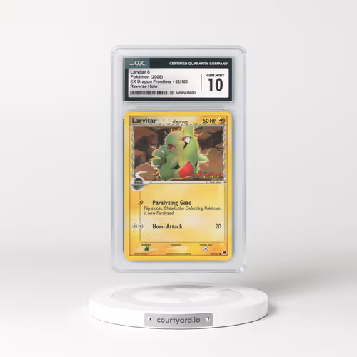 2006 EX Dragon Frontiers #52 Larvitar - Holo (CGC 10 GEM MINT)