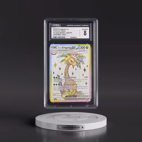 2024 Pokémon Ssp EN-Surging Sparks #225 Alolan Exeggutor EX - Holo Ultra Rare (CGC 8 NM-MT)
