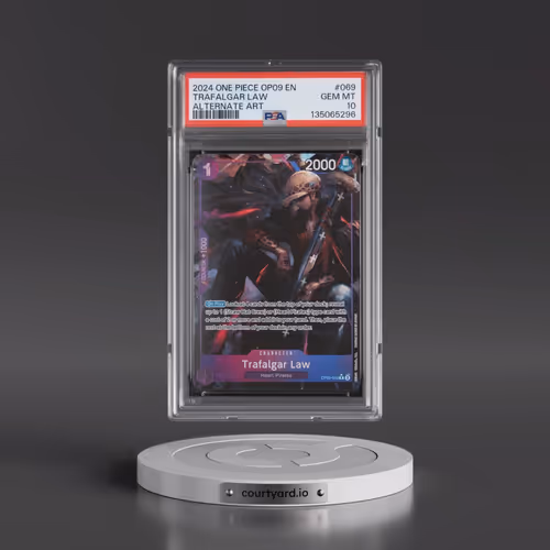 2024 One Piece OP09-Emperors in the New World #069 Trafalgar Law - Alternate Art (PSA 10 GEM MINT)