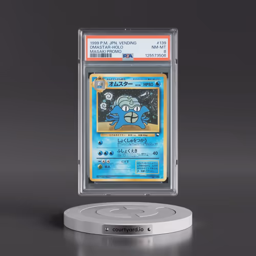 1999 Pokémon Vending #139 Omastar - Holo Masaki Promo (PSA 8 NM-MT)