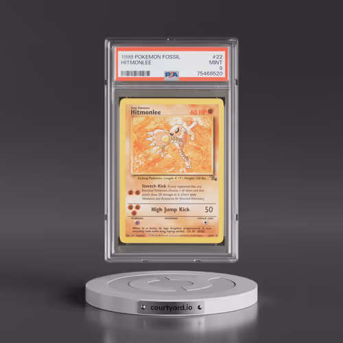 1999 Pokémon Fossil #22 Hitmonlee (PSA 9 MINT)