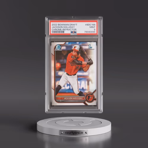 2022 Bowman Draft #BDC168 Jackson Holliday - Chrome-Refractor (PSA 9 MINT)