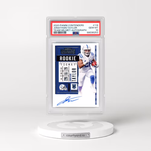 2020 Panini Contenders #116 Jonathan Taylor - Variation-Autograph (PSA 10 GEM MINT)