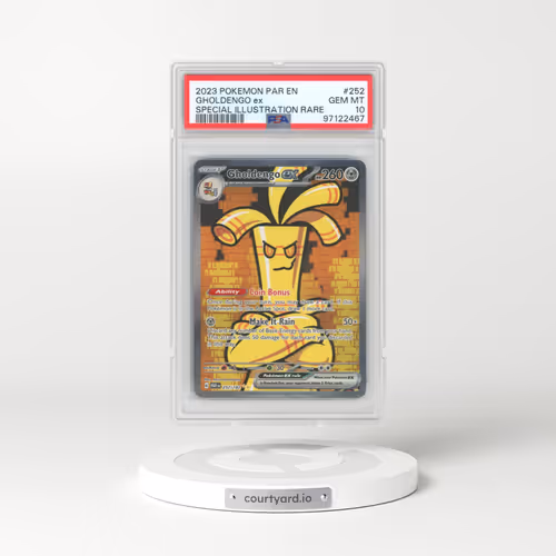2023 Pokémon Par EN-Paradox Rift #252 Gholdengo EX - Holo Special Illustration Rare (PSA 10 GEM MINT)