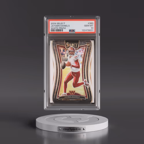 2024 Panini Select #380 Jayden Daniels - White Prizm (PSA 10 GEM MINT)
