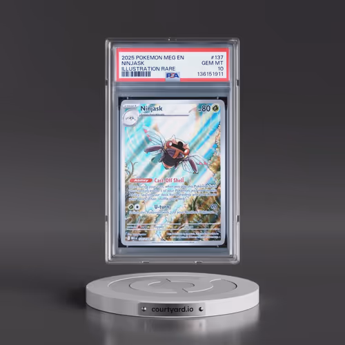 2025 Pokémon Meg EN-Mega Evolution #137 Ninjask - Illustration Rare (PSA 10 GEM MINT)
