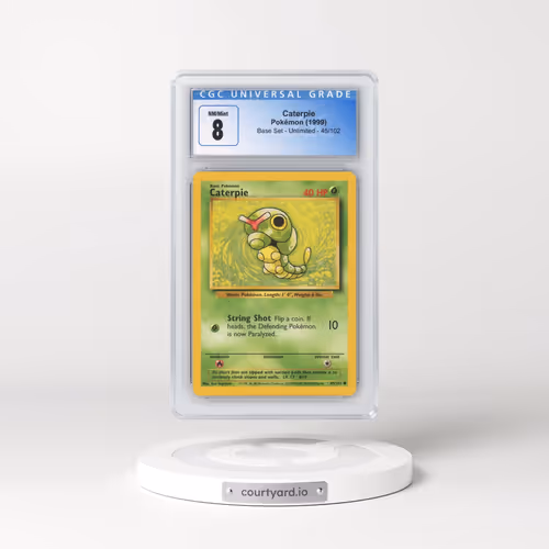 1999 Base Set #45/102 Caterpie (CGC 8 NM-MT)