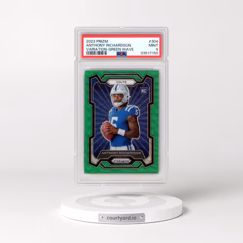 2023 Panini Prizm #304 Anthony Richardson - Variation-Green Wave (PSA 9 MINT)