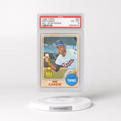 1968 Topps #80 Rod Carew - All-Star Rookie (PSA 6 EX-MT)