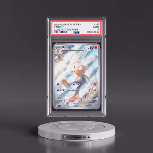 2024 Pokémon Scr EN-Stellar Crown #147 Raboot - Illustration Rare (PSA 9 MINT)