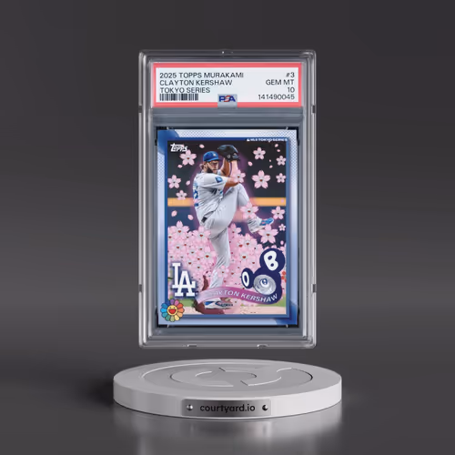 2025 Topps Takashi Murakami + MLB World Tour Tokyo Series #3 Clayton Kershaw (PSA 10 GEM MINT)