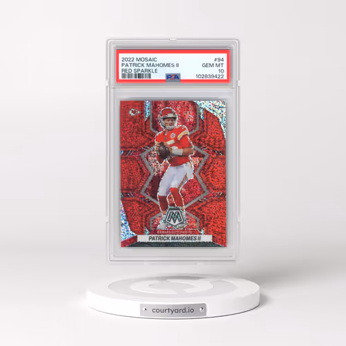 2022 Panini Mosaic #94 Patrick Mahomes II - Red Sparkle (PSA 10 GEM MINT)