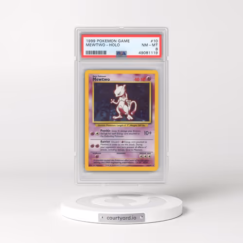 1999 Pokémon Game #10 Mewtwo - Holo (PSA 8 NM-MT)