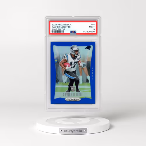 2024 Panini Prizm Deca #44 Xavier Legette - Blue Prizm (PSA 9 MINT)