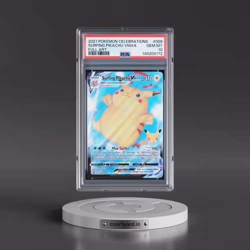 2021 Pokémon Celebrations #009 Surfing Pikachu Vmax - Full Art (PSA 10 GEM MINT)